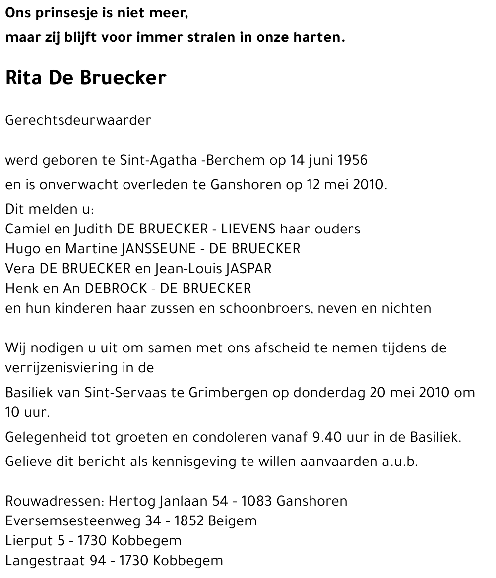 Rita De Bruecker