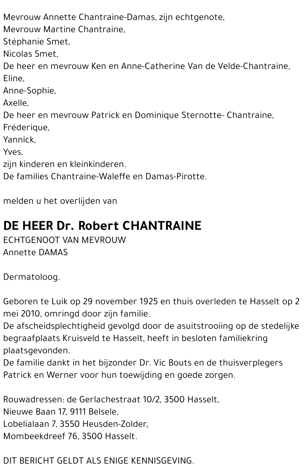 Robert Chantraine