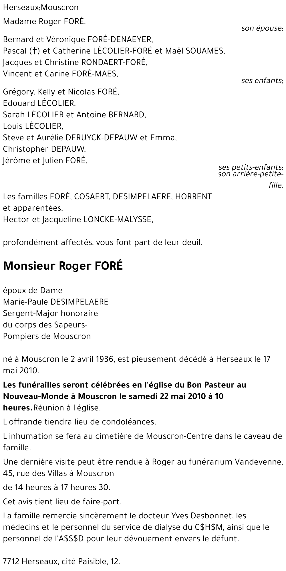 Roger FORE