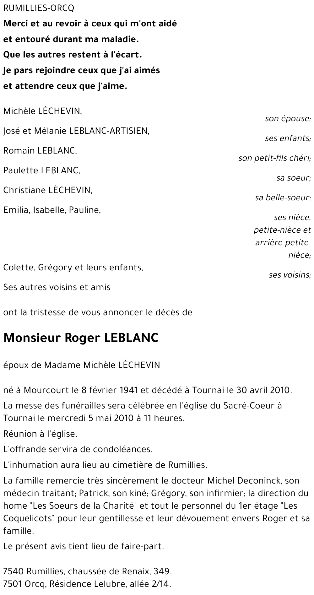 Roger LEBLANC