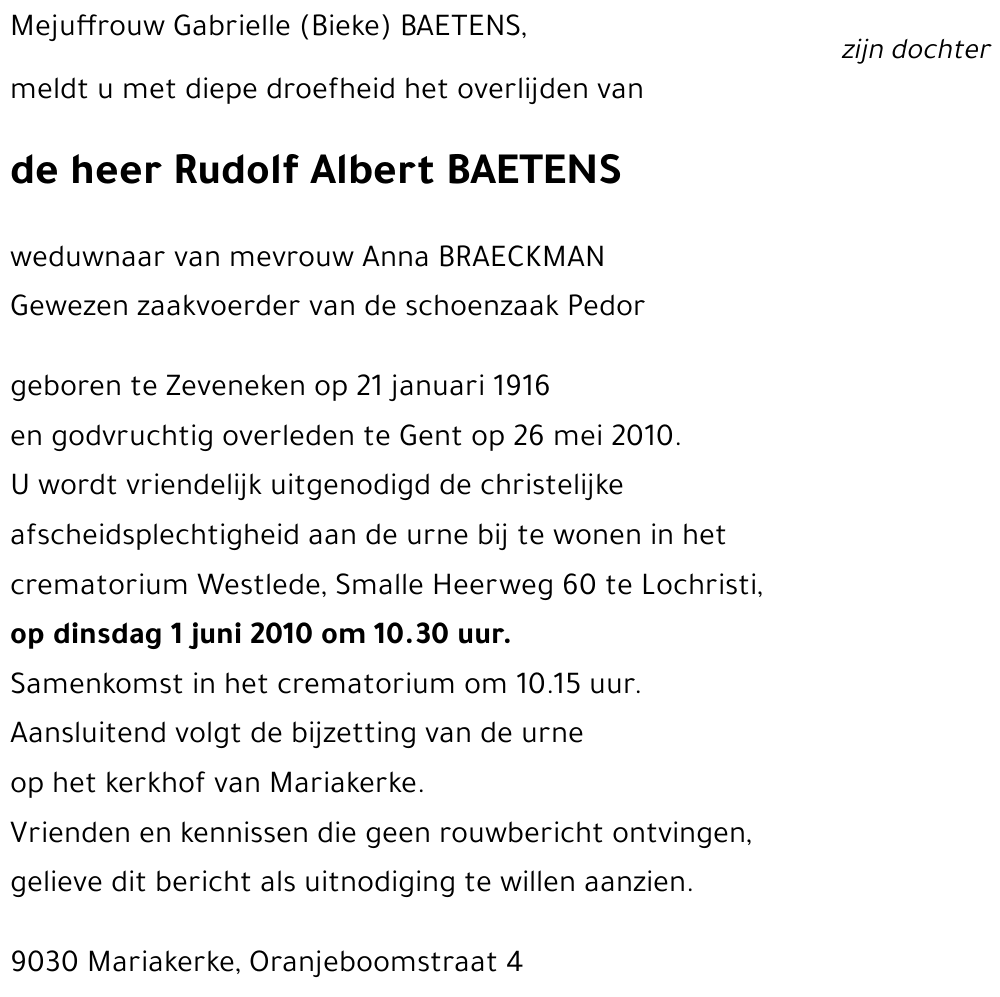 Rudolf Albert Baetens
