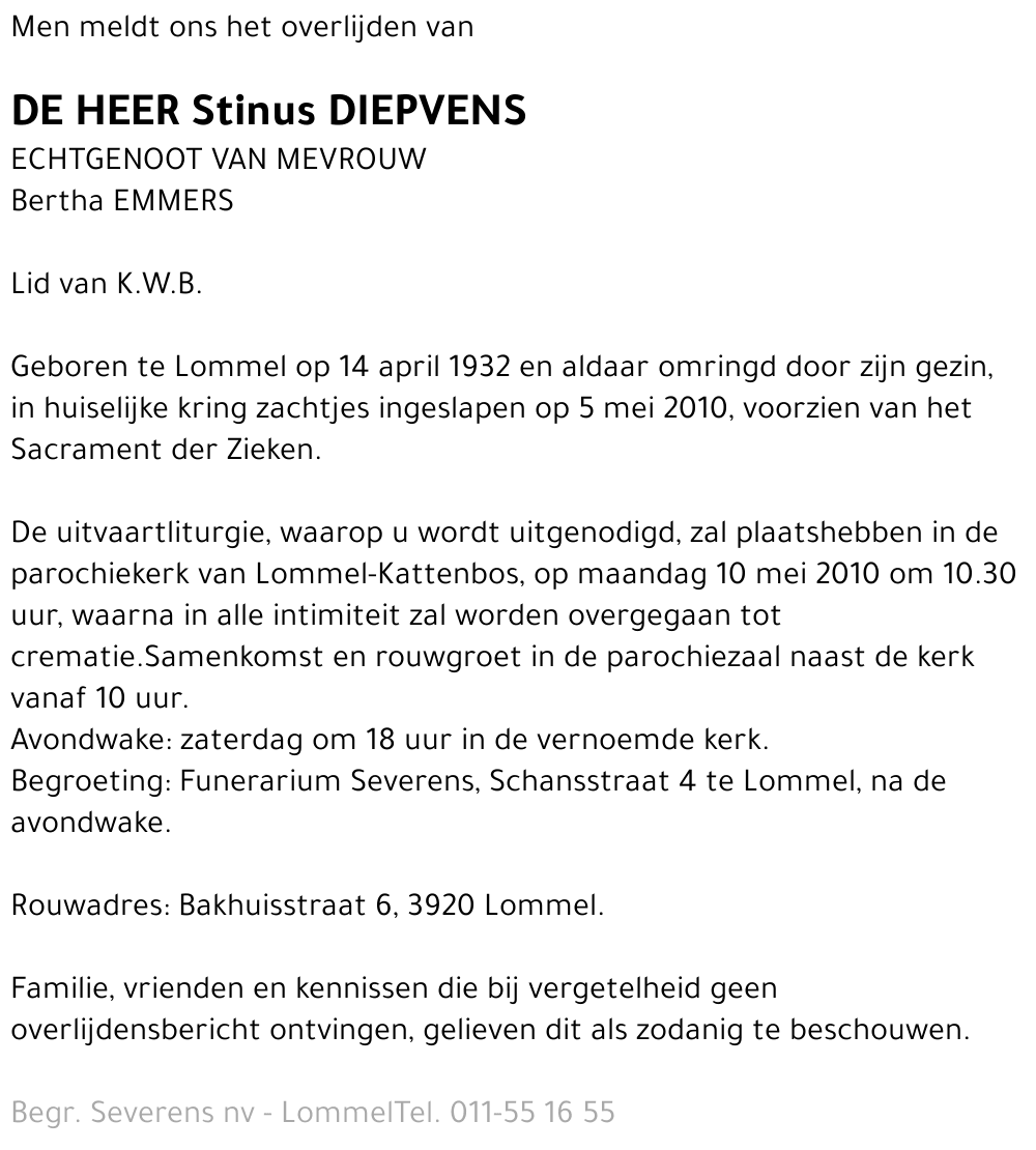 Stinus Diepvens