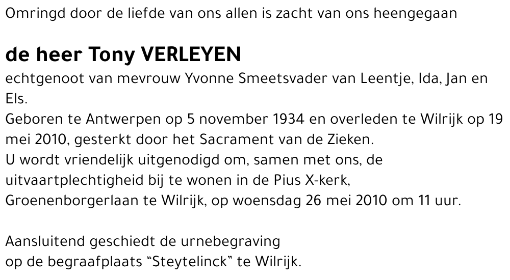 Tony Verleyen