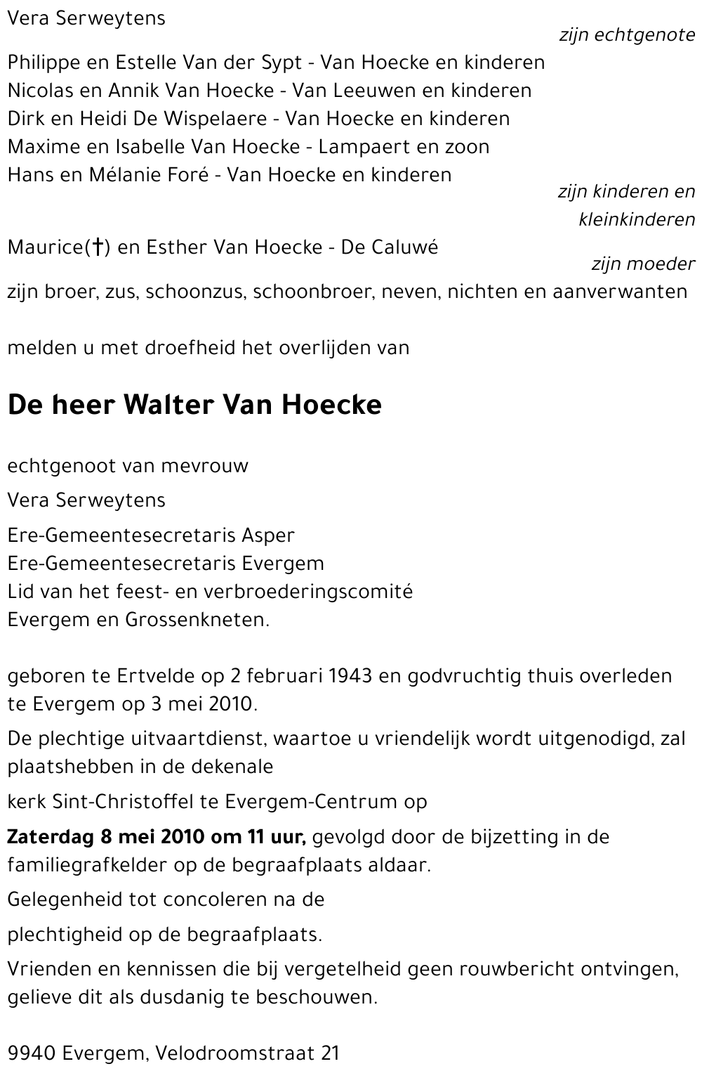 Walter Van Hoecke