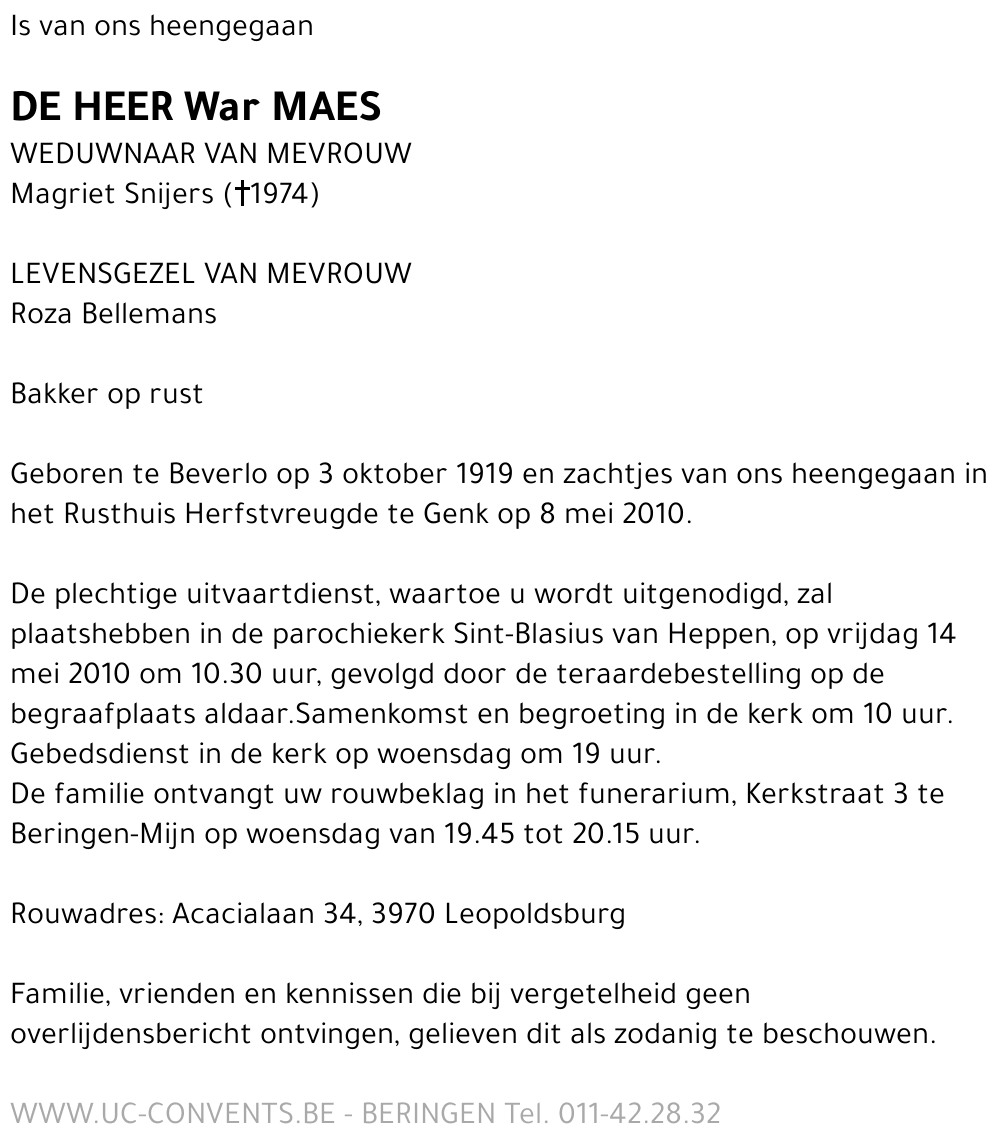 War Maes