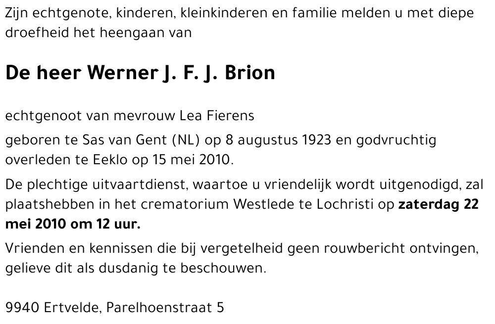 Werner J. F. J. Brion