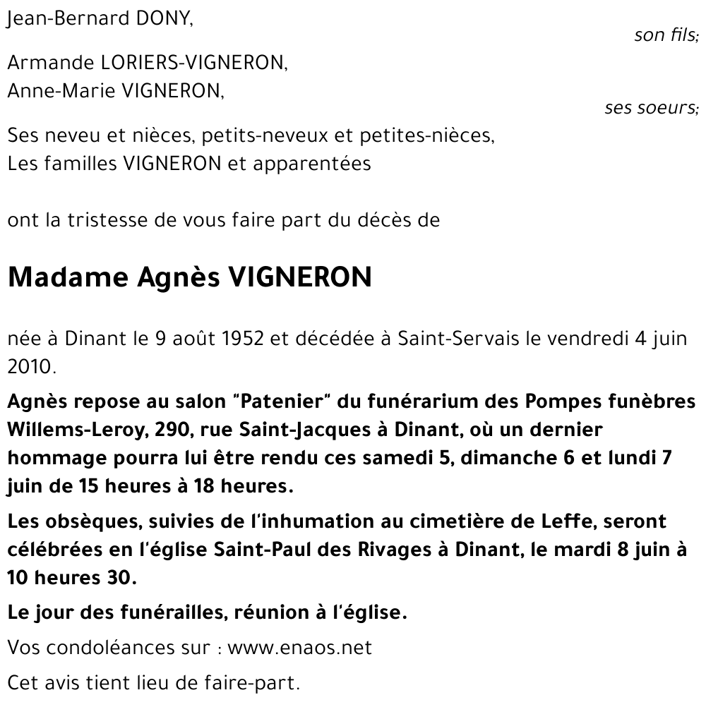 Agnès VIGNERON