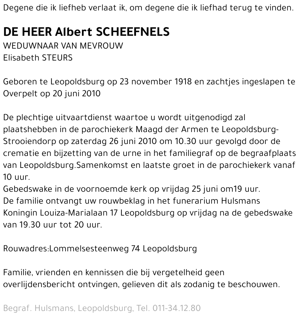 Albert SCHEEFNELS