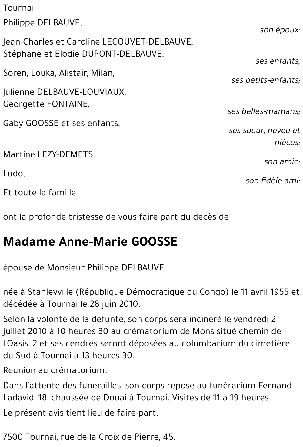Anne-Marie GOOSSE