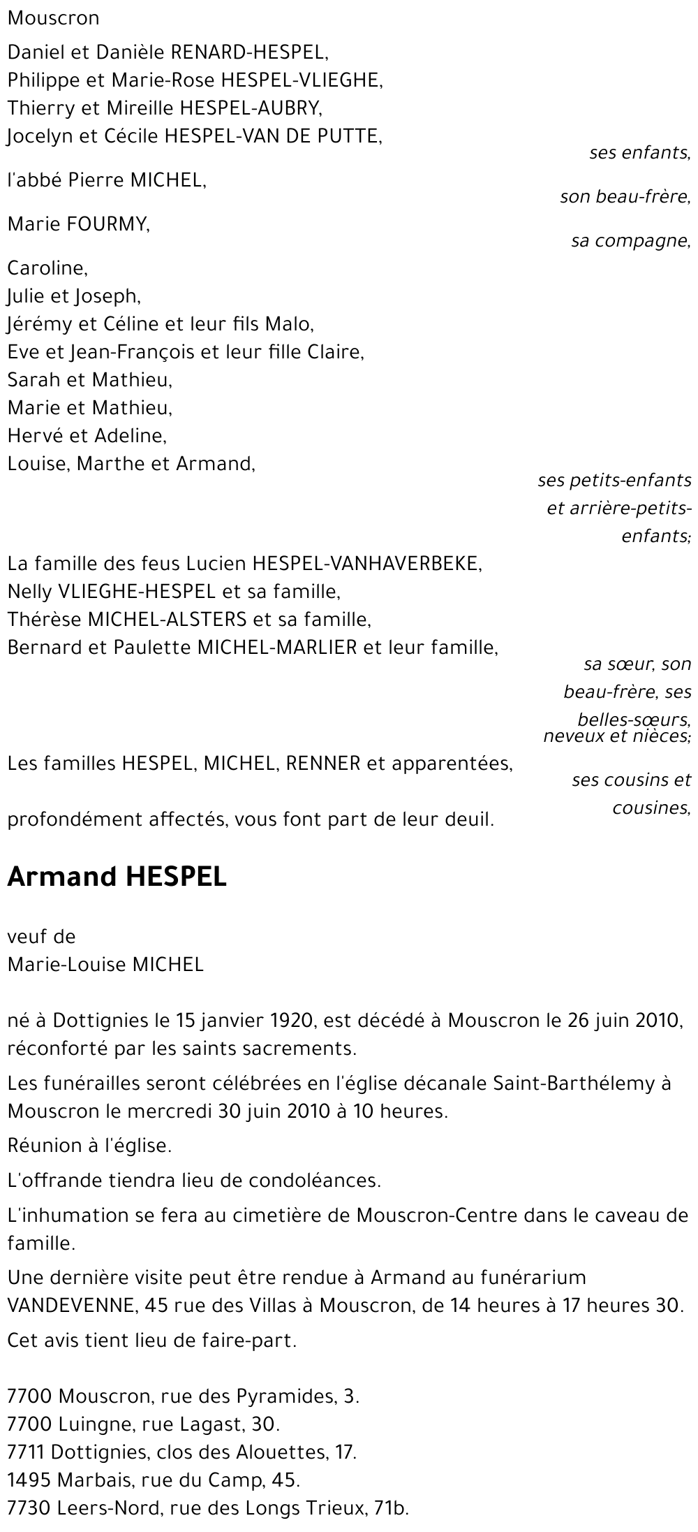 Armand HESPEL
