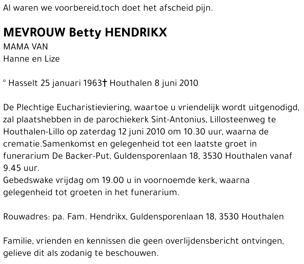 Betty HENDRIKX