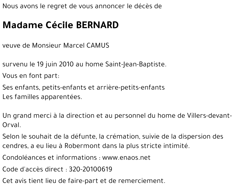 Cécile BERNARD