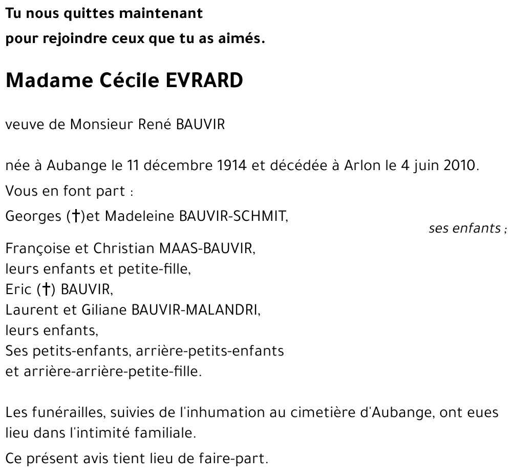 Cécile EVRARD