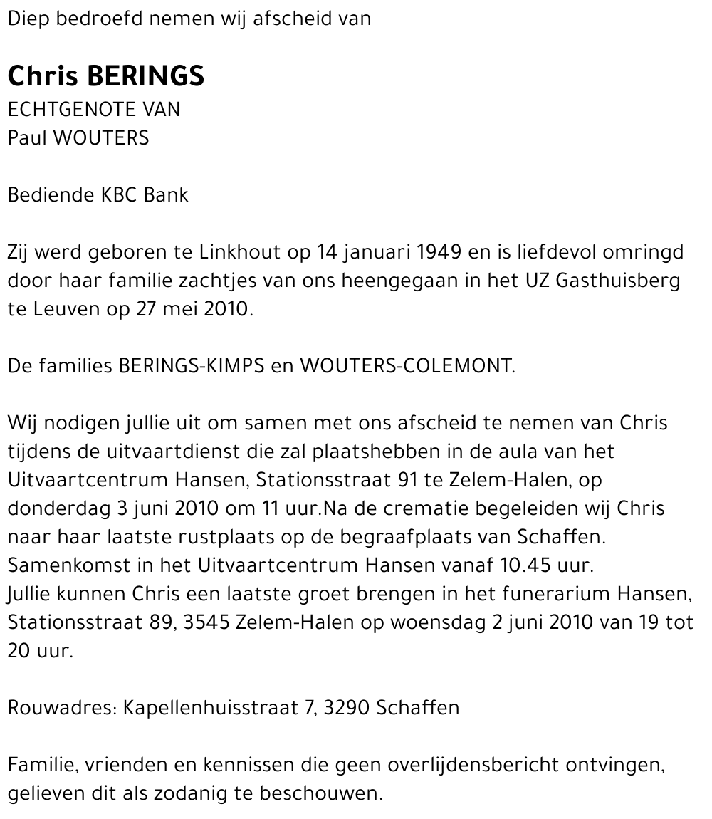 Chris BERINGS