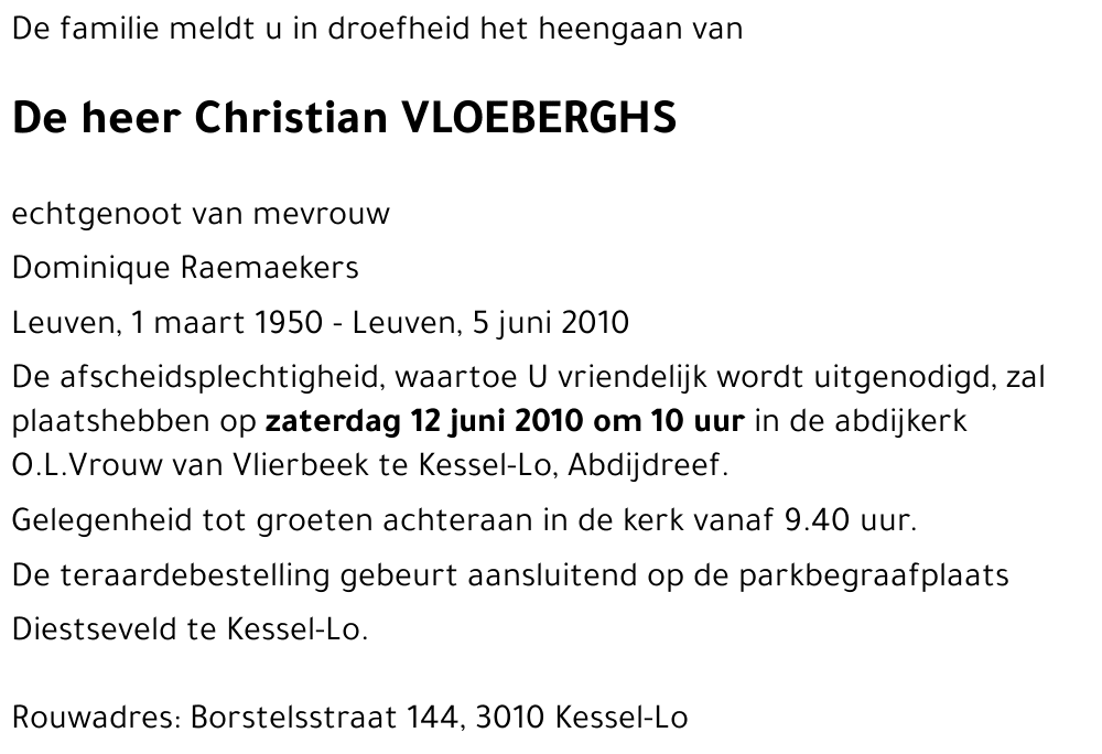 Christian VLOEBERGHS