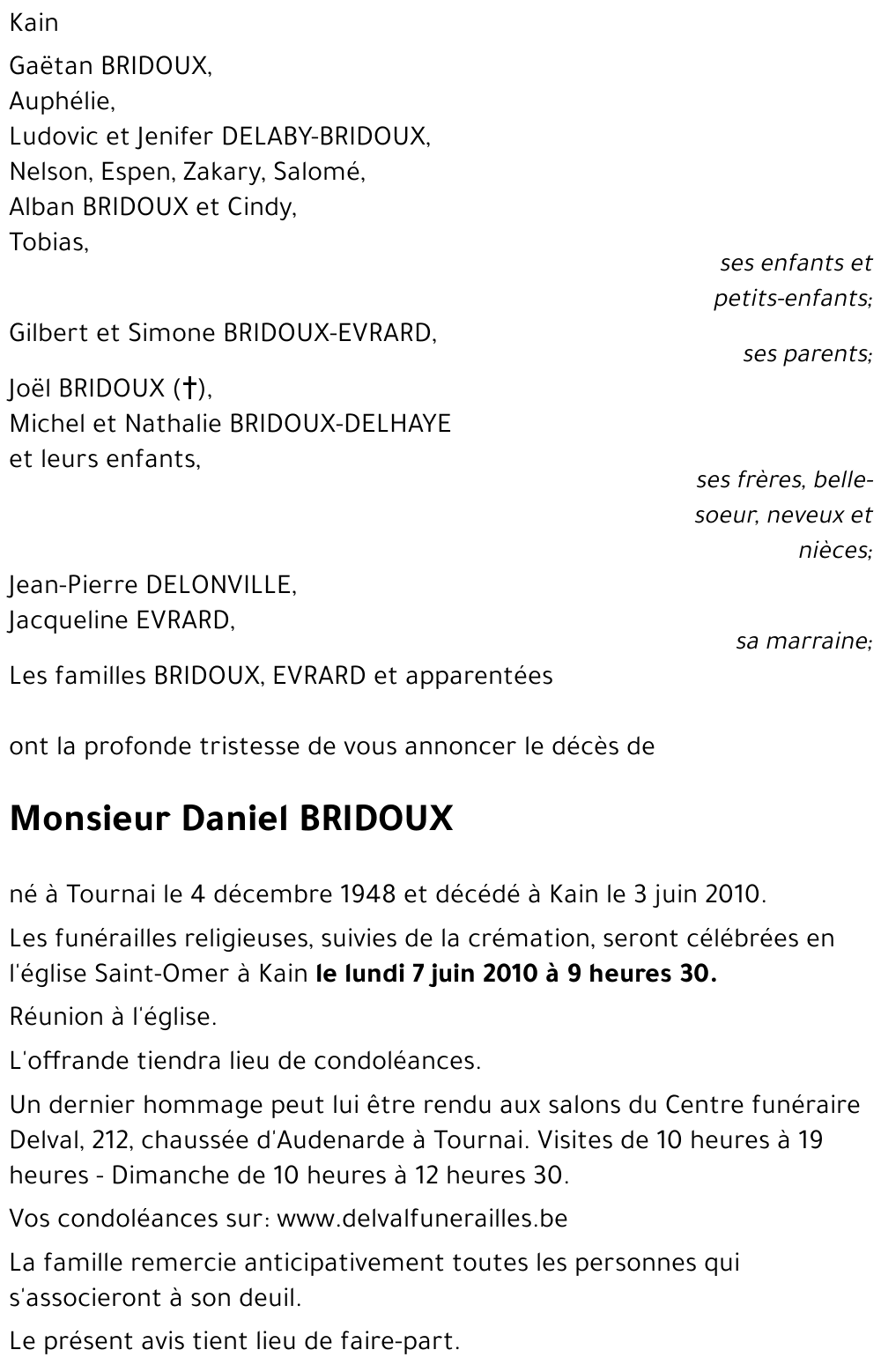 Daniel BRIDOUX