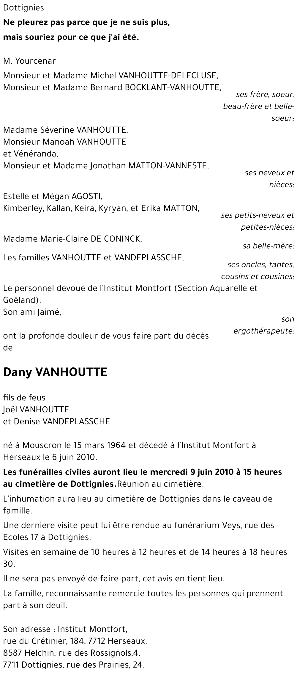 Dany VANHOUTTE