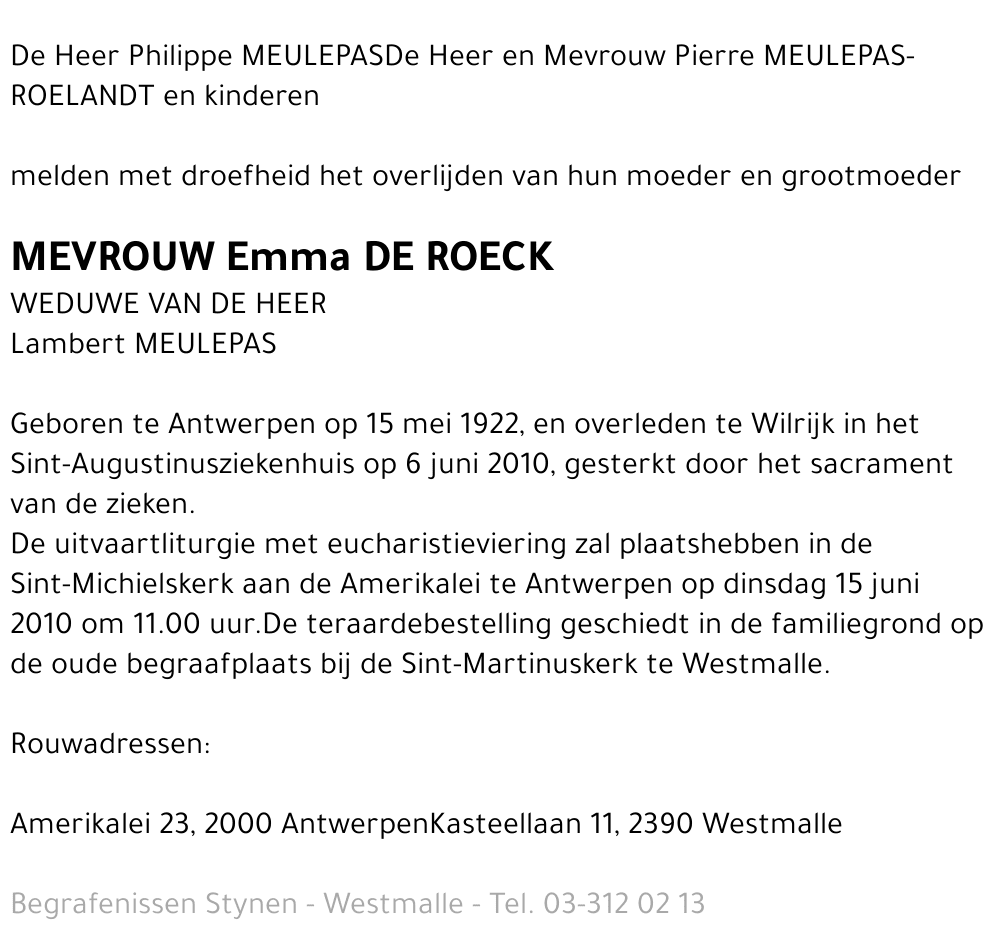 Emma DE ROECK