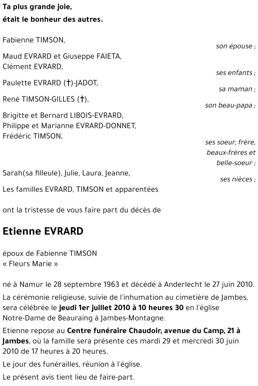 Etienne EVRARD