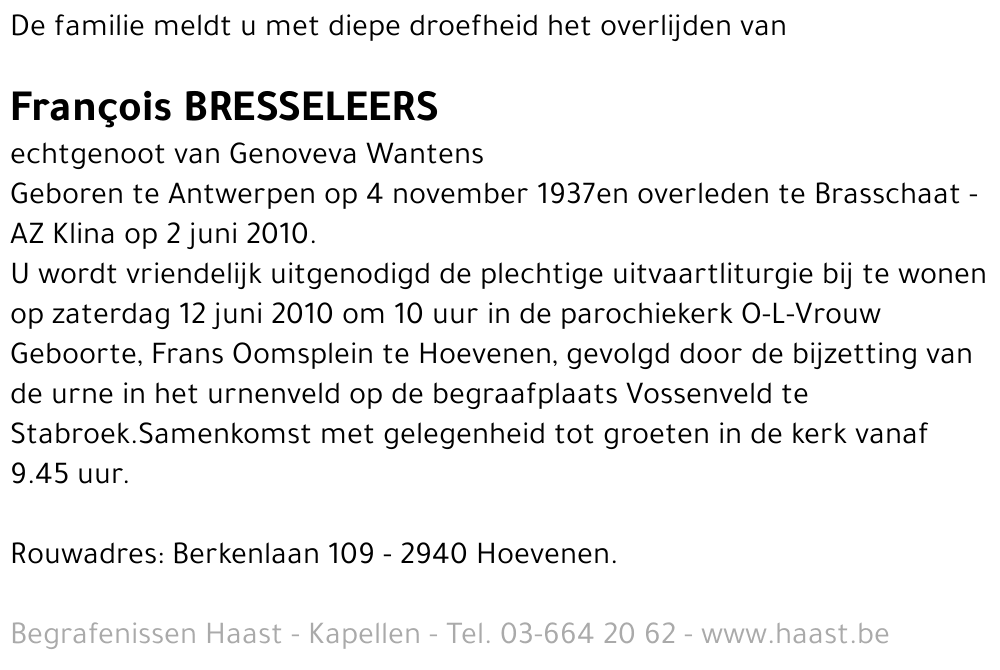 François Bresseleers