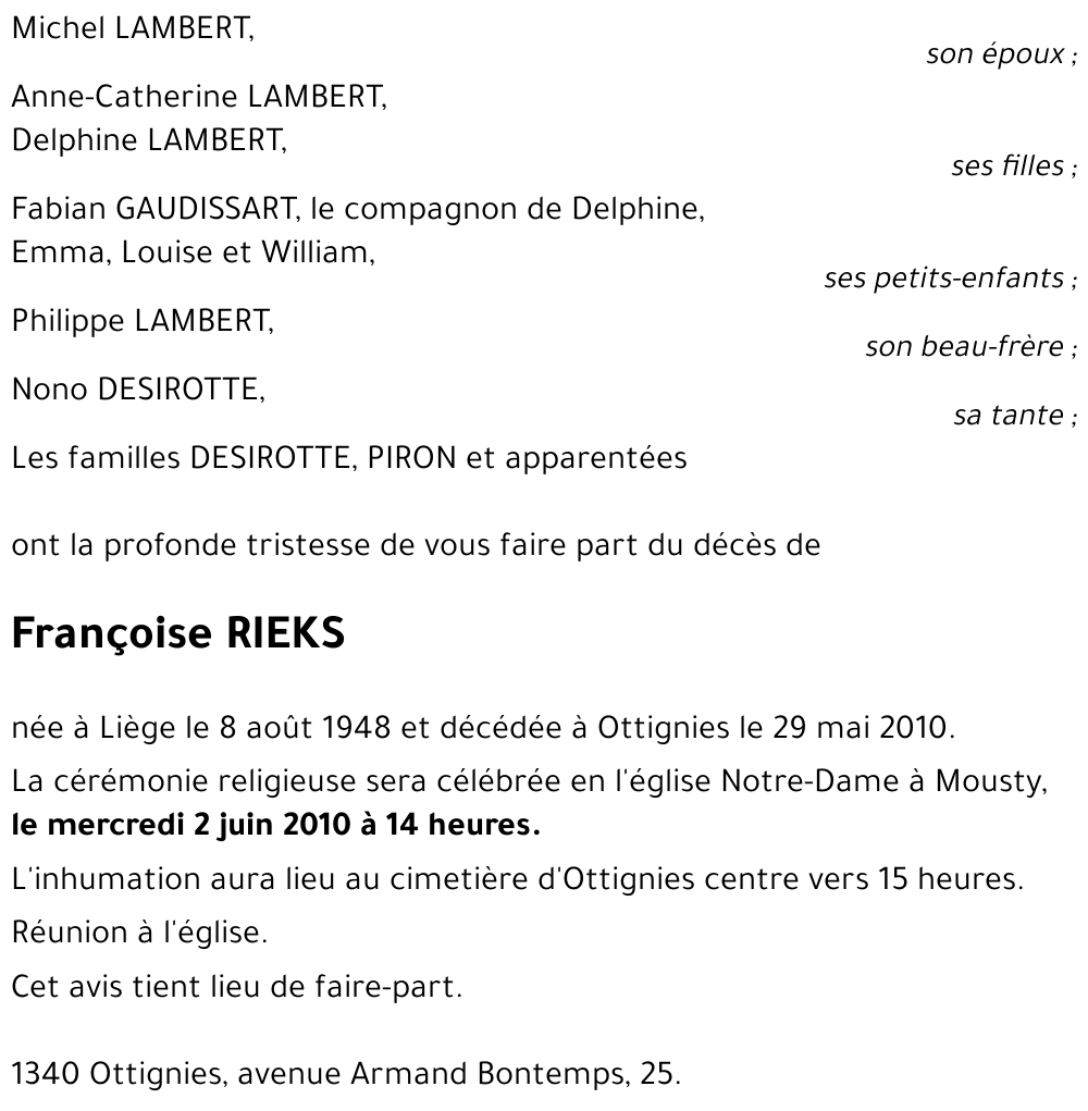 Françoise RIEKS