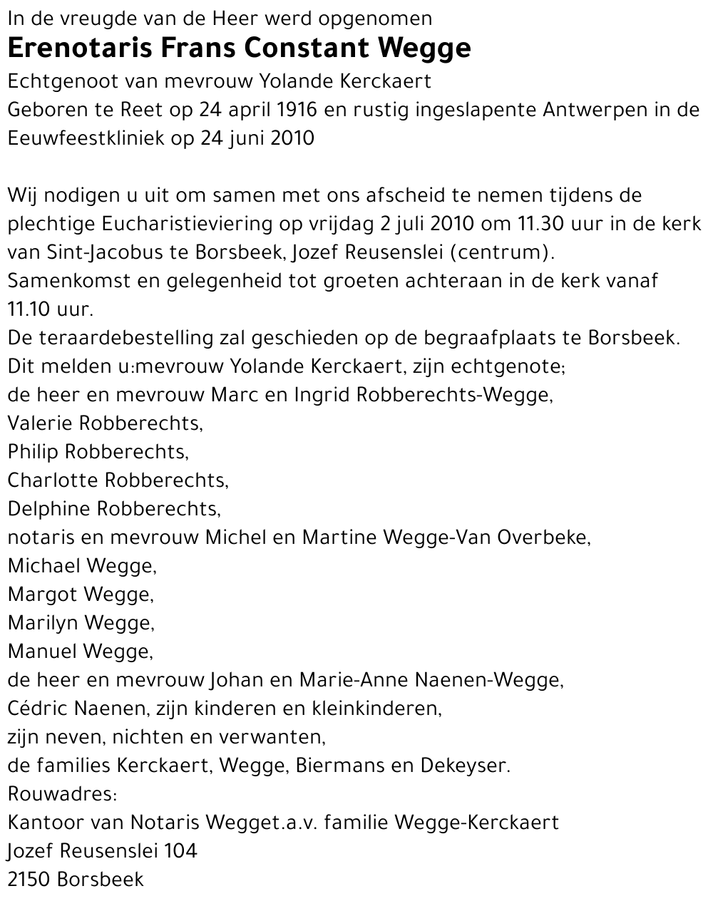 Frans Constant Wegge