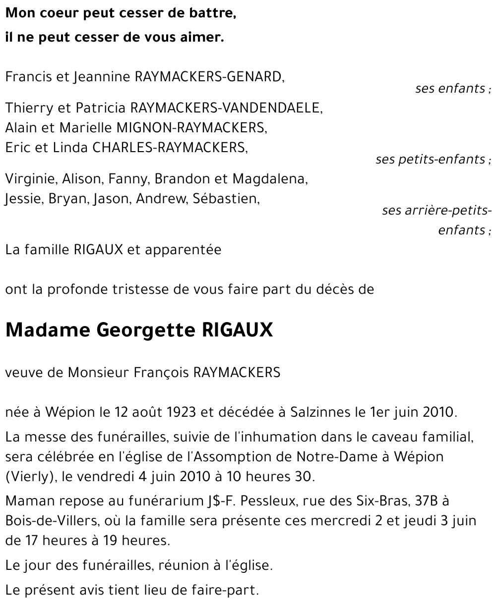 Georgette RIGAUX