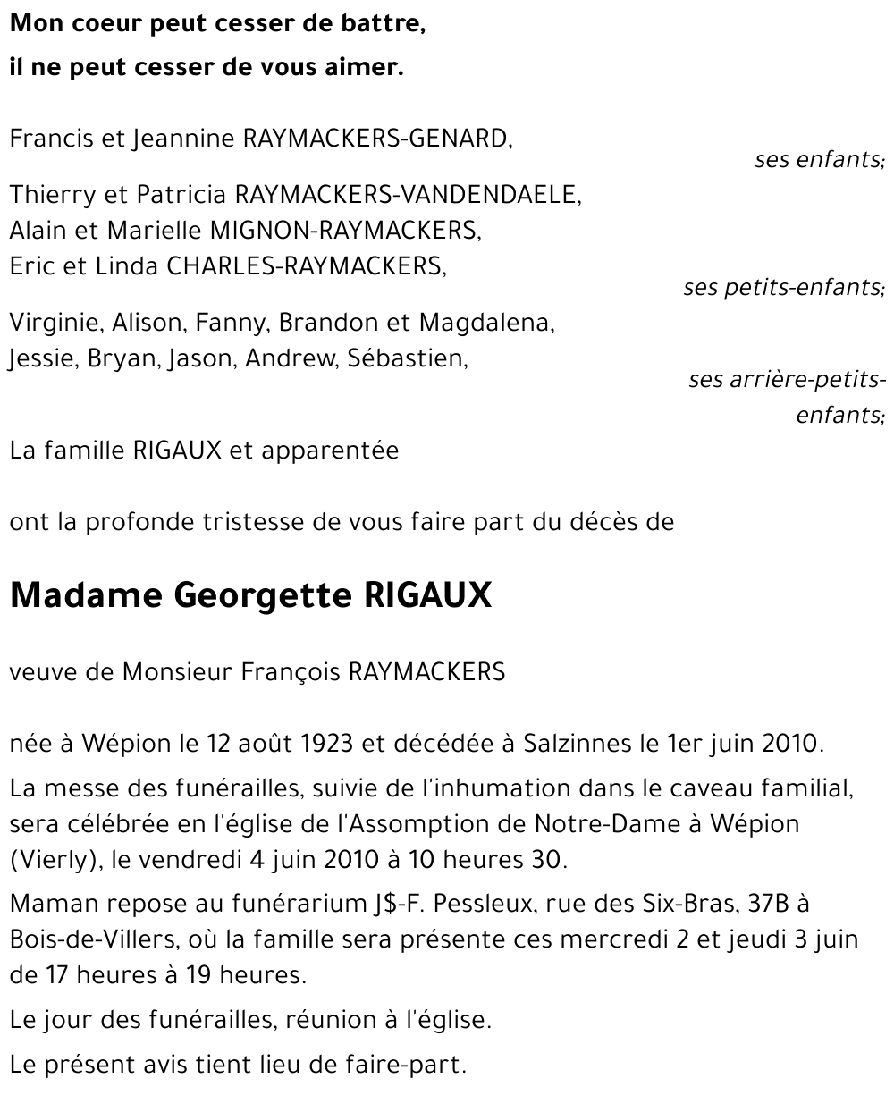 Georgette RIGAUX