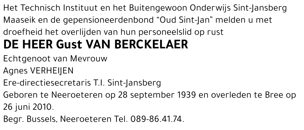 Gust Van Berckelaer