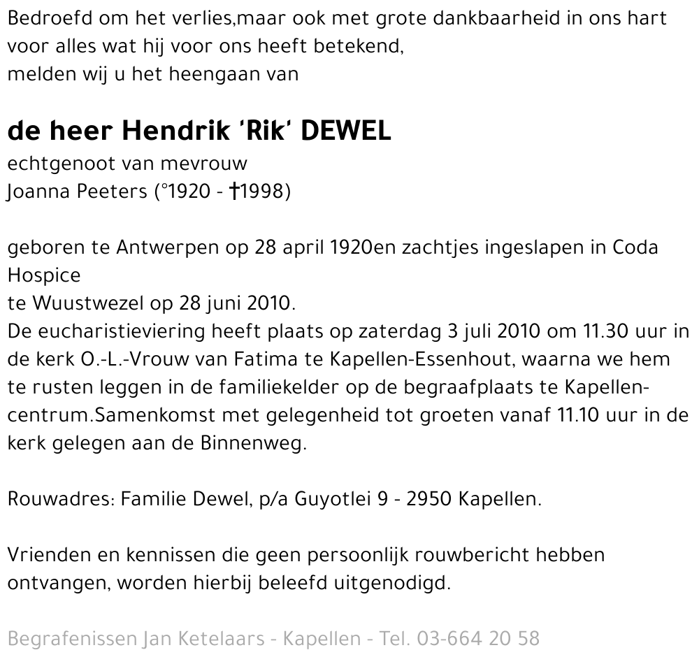 Hendrik Dewel