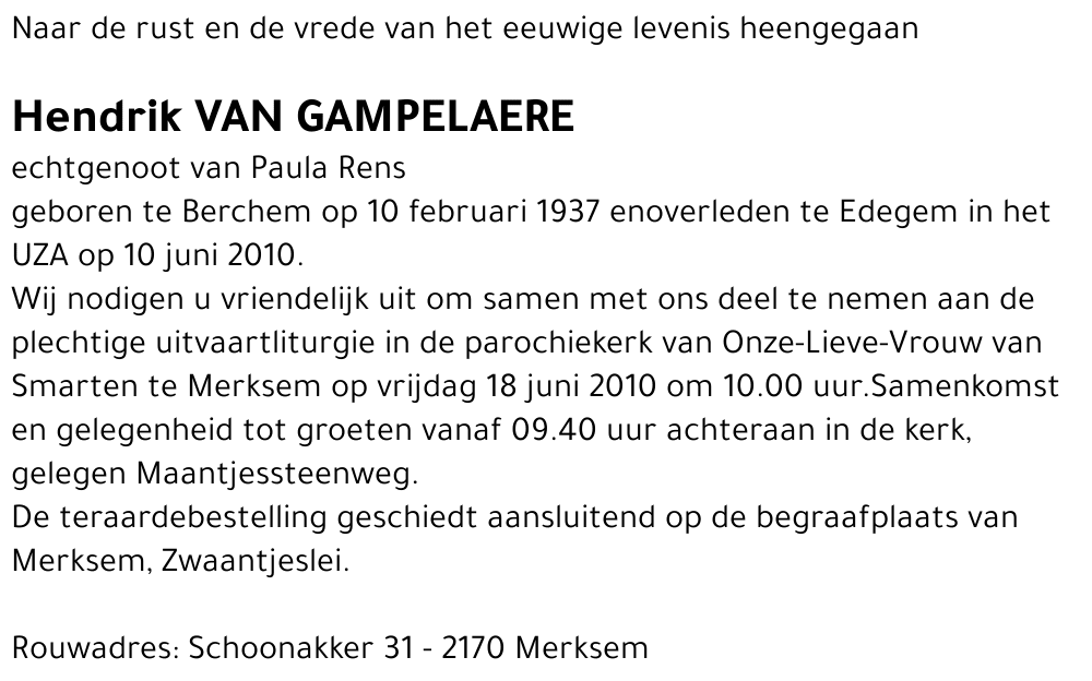 Hendrik Van Gampelaere