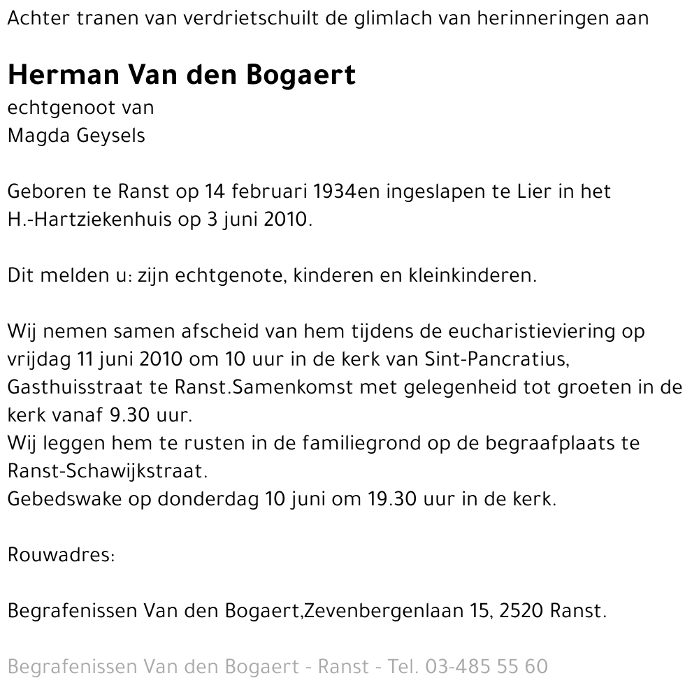 Herman Van den Bogaert