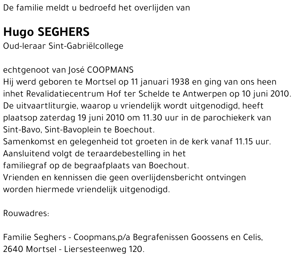 Hugo Seghers