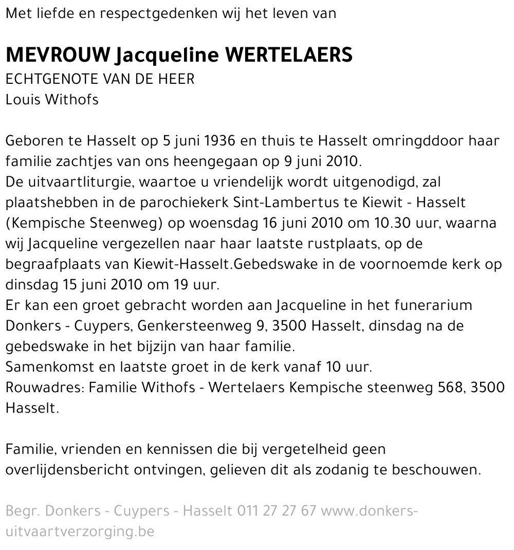 Jacqueline Wertelaers