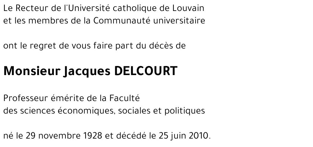 Jacques DELCOURT
