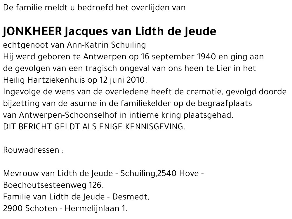 Jacques van Lidth de Jeude