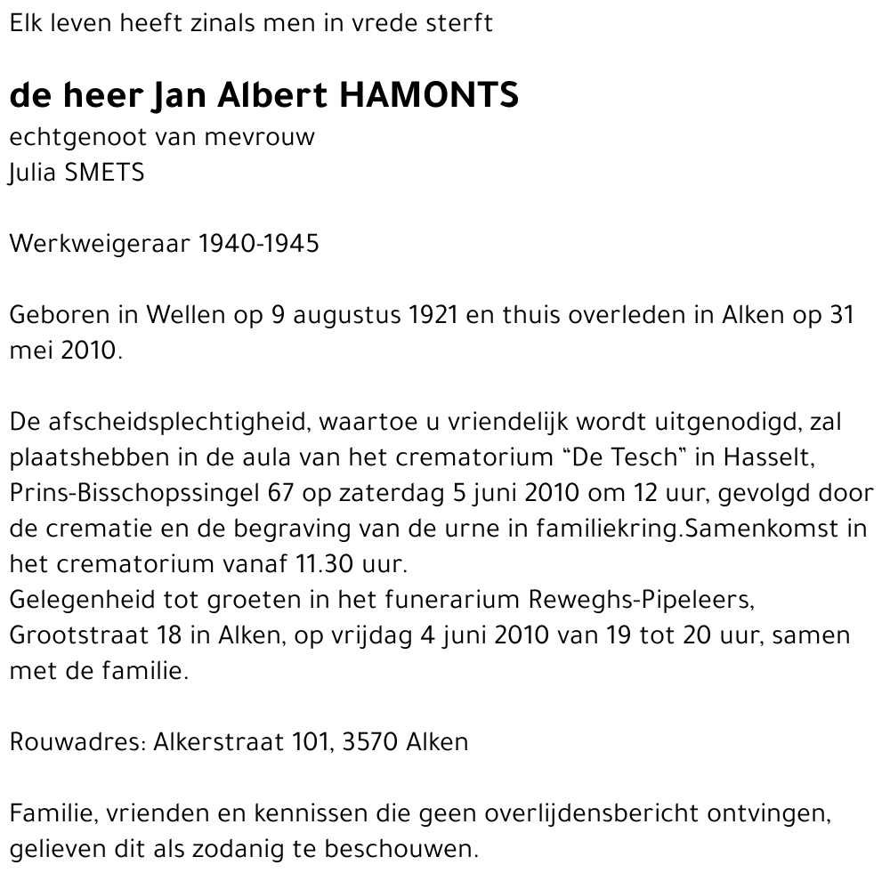 Jan Albert Hamonts