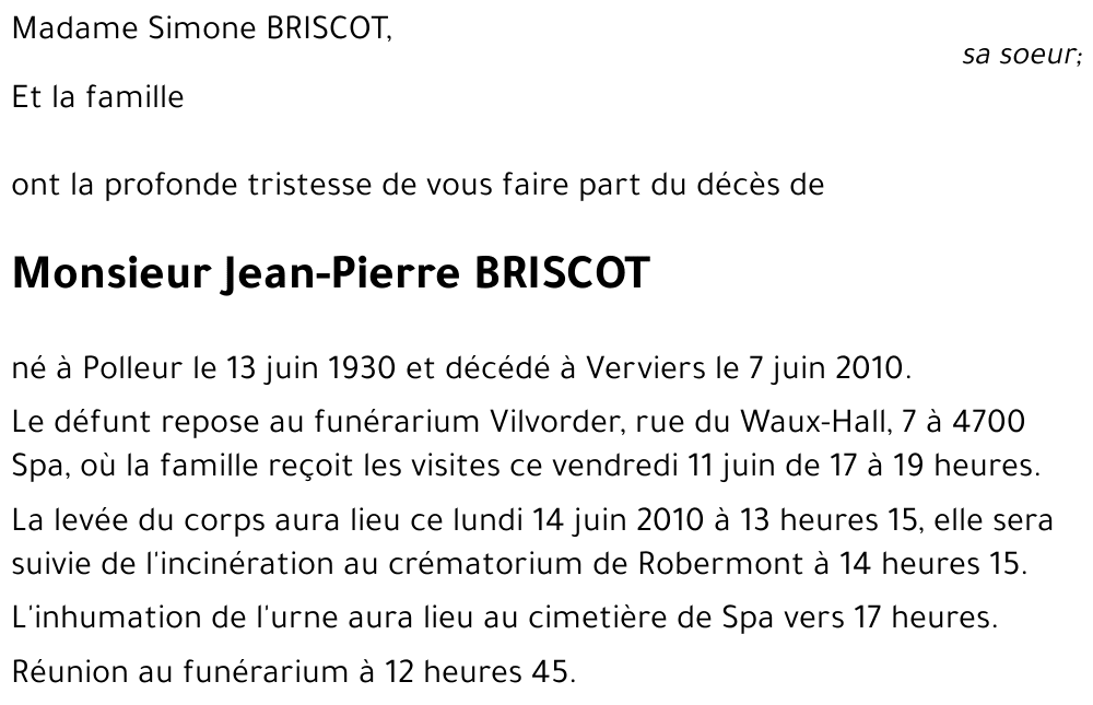 Jean-Pierre BRISCOT