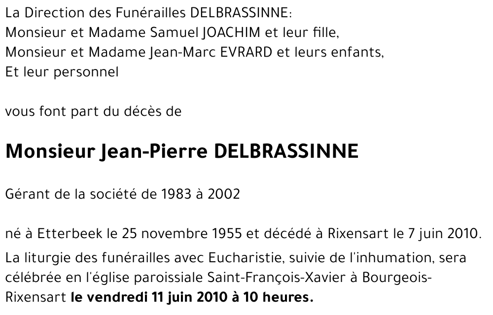 Jean-Pierre DELBRASSINNE