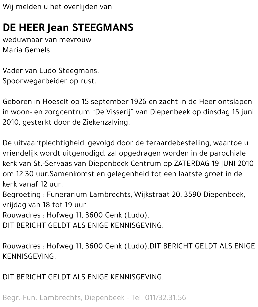Jean Steegmans