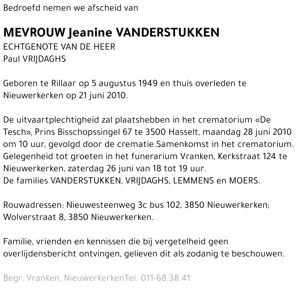 Jeanine Vanderstukken