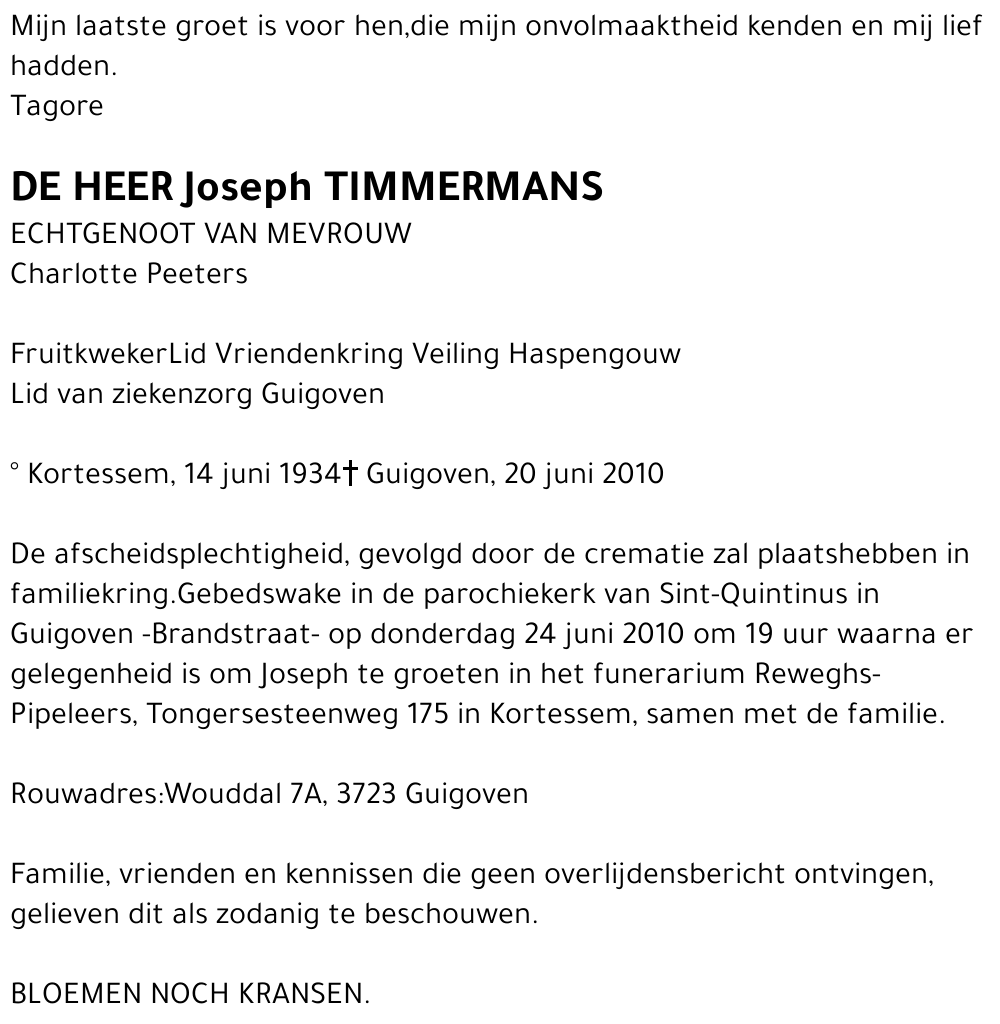 Joseph Timmermans