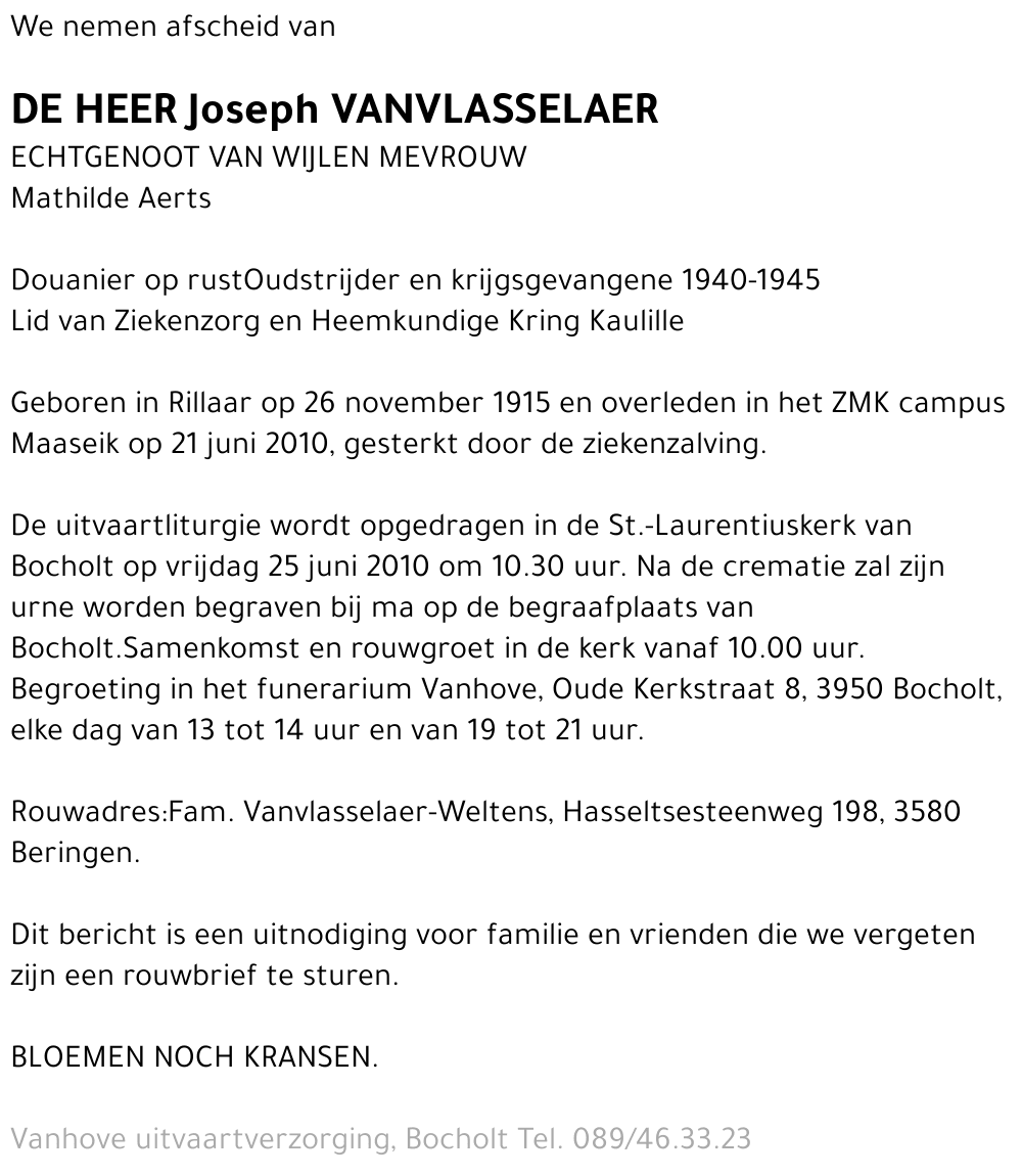 Joseph Vanvlasselaer