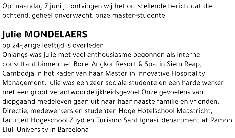 Julie Mondelaers