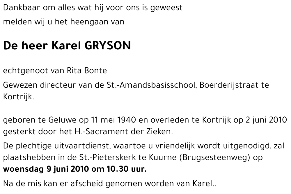 Karel GRYSON