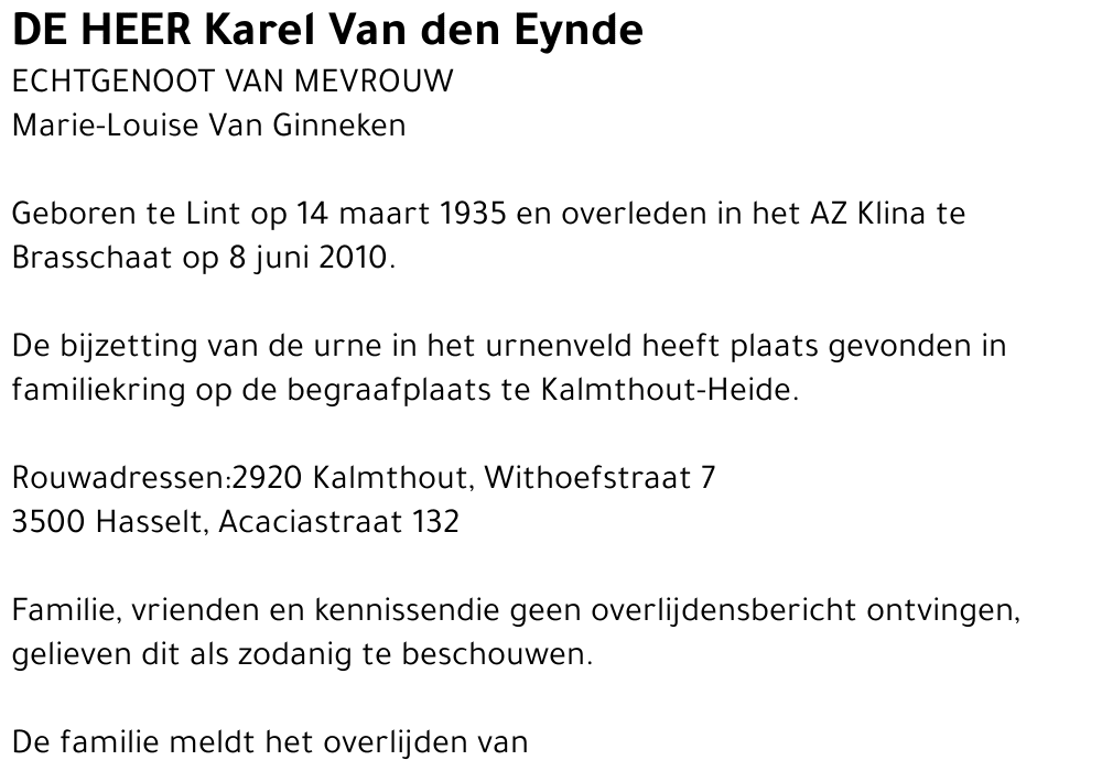 Karel Van den Eynde