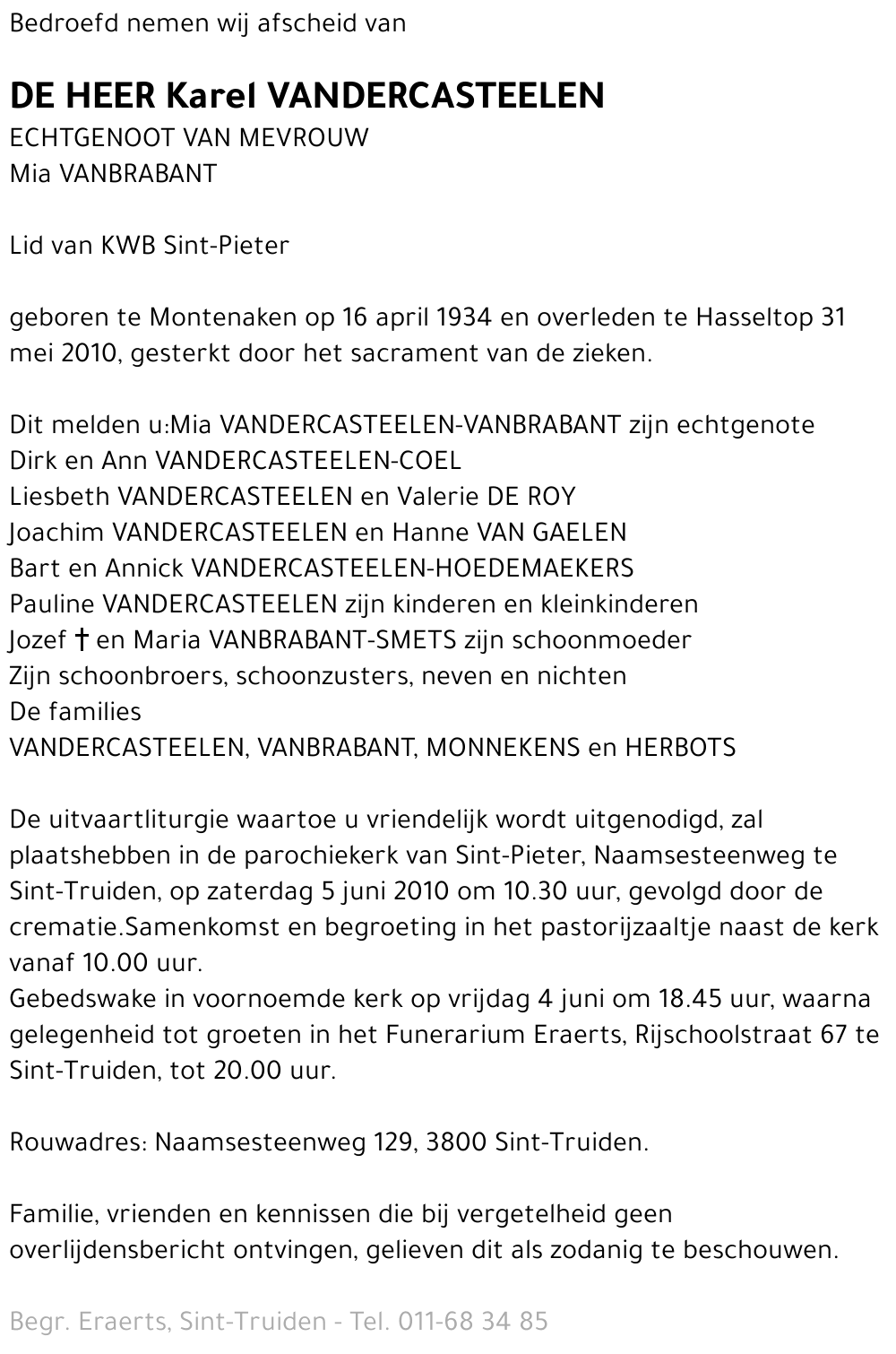 Karel Vandercasteelen