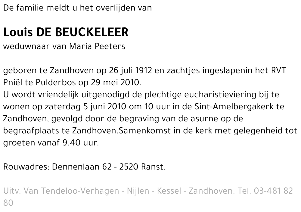 Louis De Beuckeleer