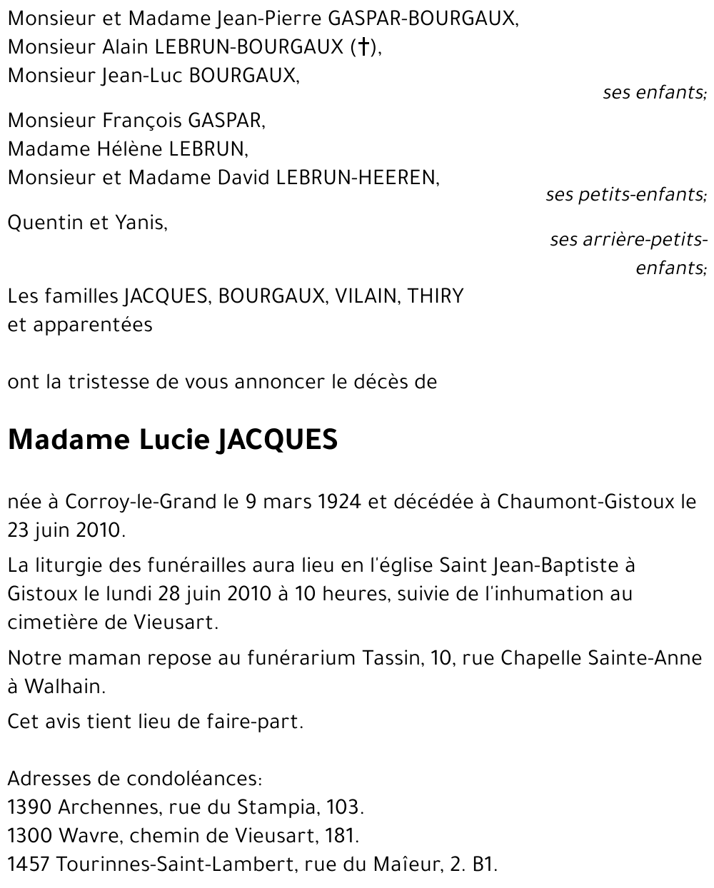 Lucie JACQUES