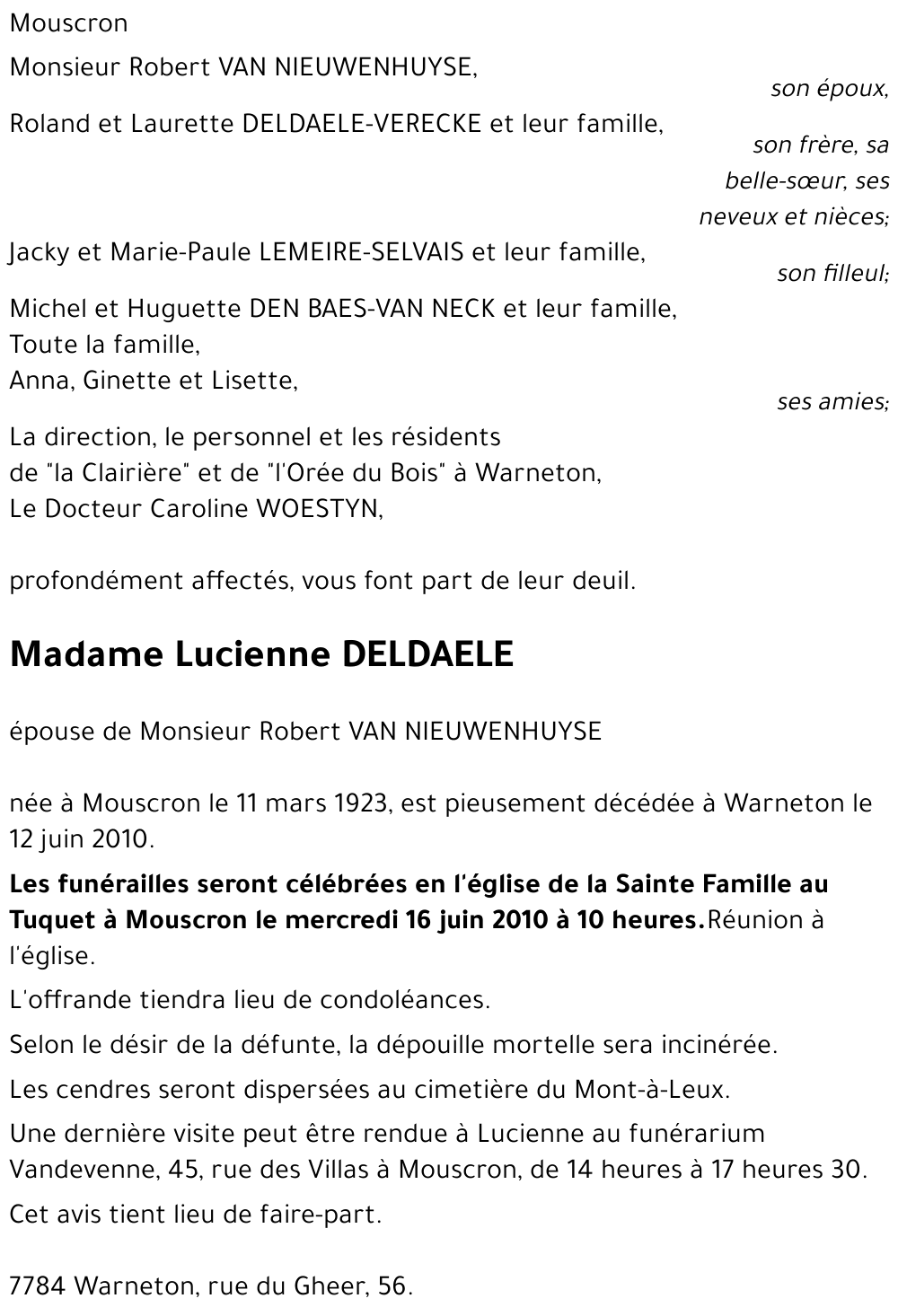 Lucienne DELDAELE